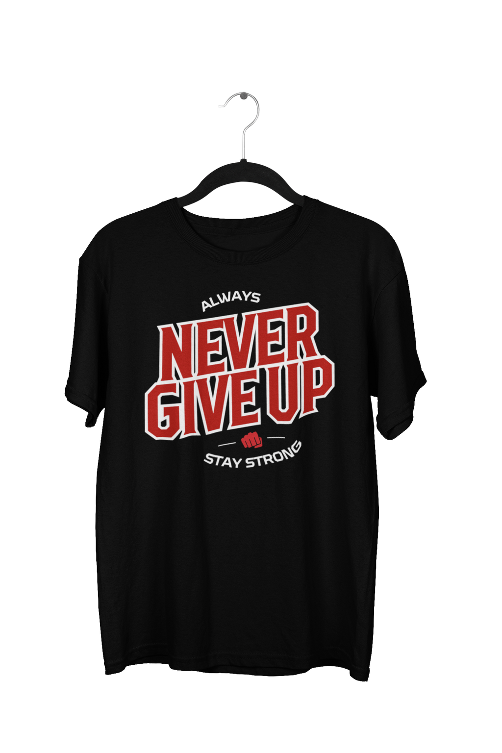 Always Never Give Up Oversized Gamer Reaper Graphic Tee