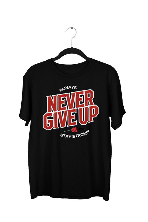 Always Never Give Up Oversized Gamer Reaper Graphic Tee
